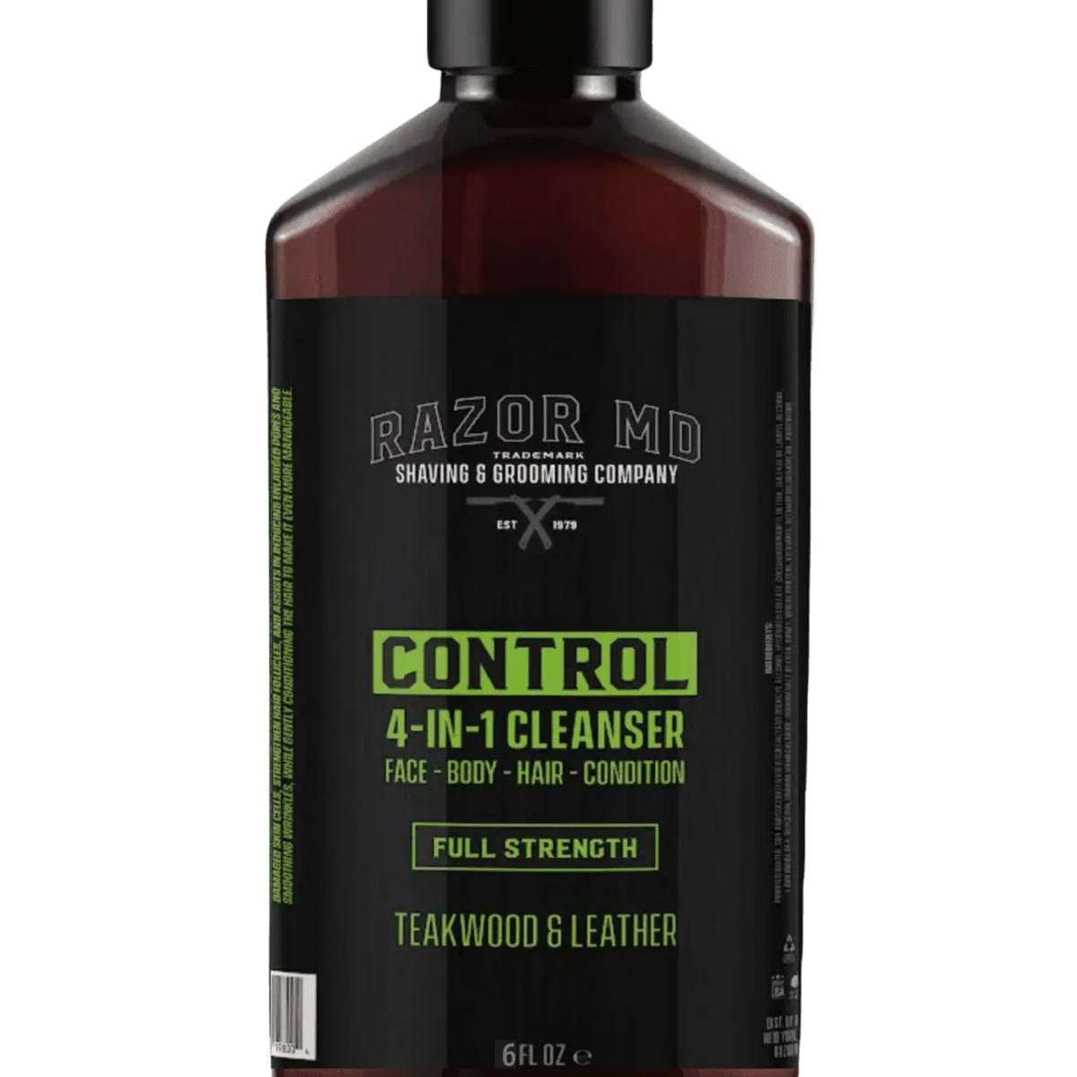 RAZOR MD 4-in-1 CONTROL WASH for FACE - BODY - HAIR - CONDITION - 6oz - MADE IN USA