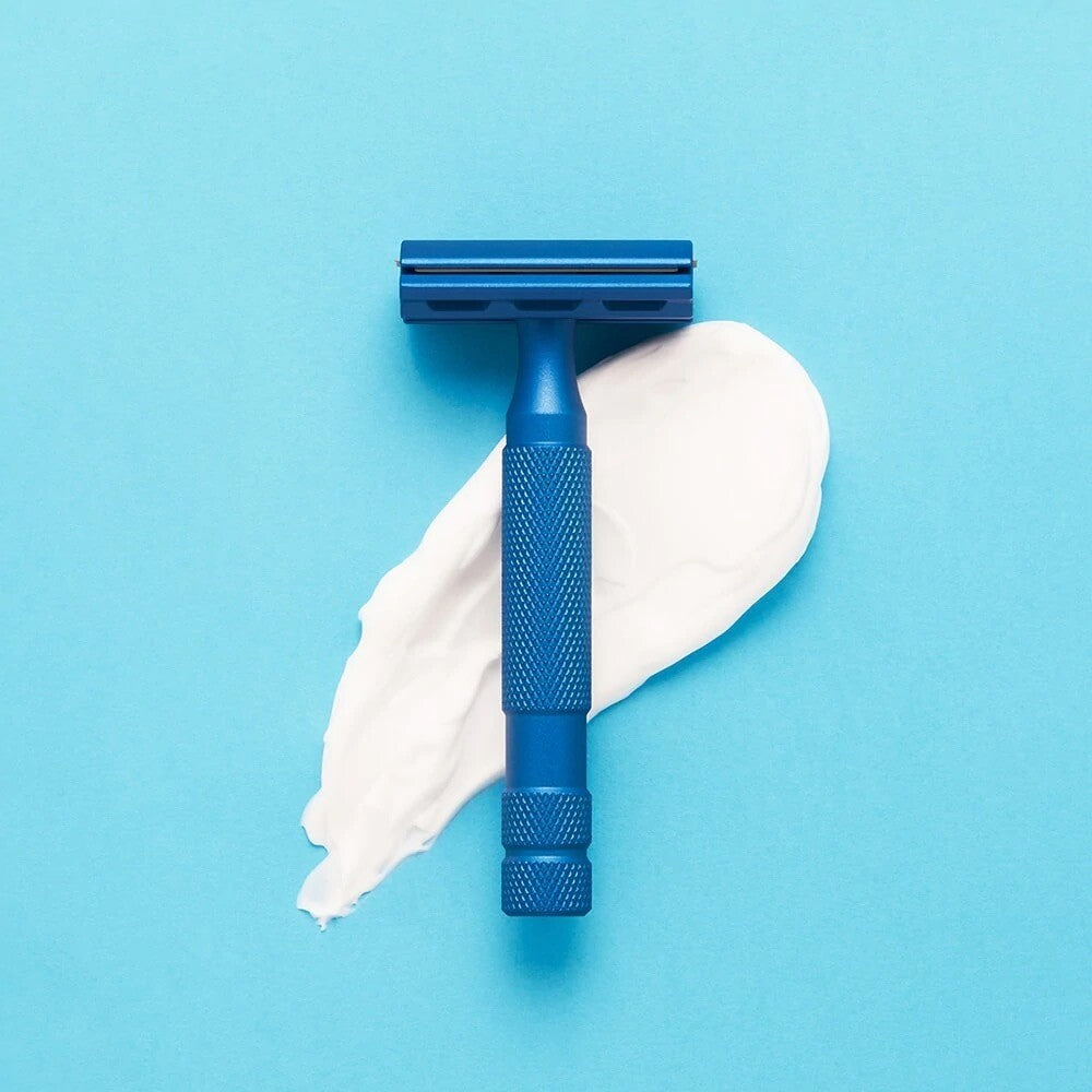Rockwell 6S Adjustable Stainless Steel Double Edge Razor - Blue
