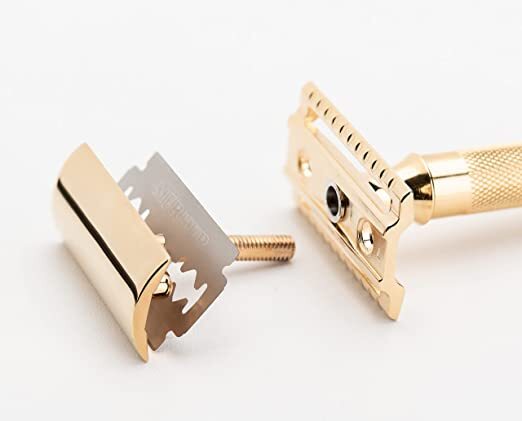 Merkur 34G Razor, Extra Thick Handle, Gold Plated