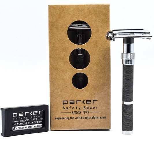 Parker 96R Butterfly Razor, Long Graphite Handle