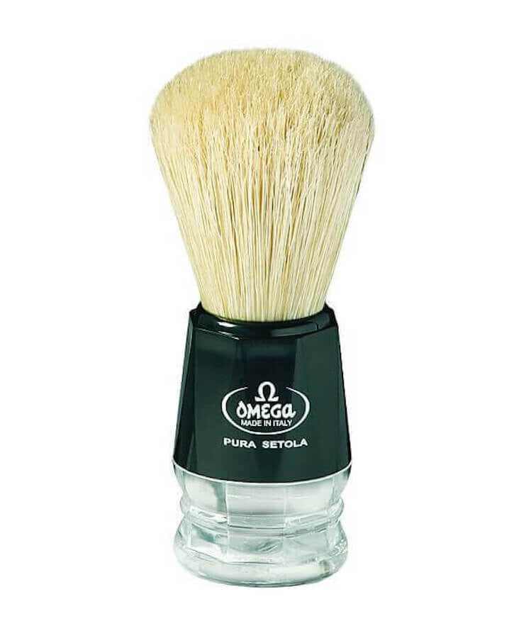 Omega Boar Bristle Shaving Brush with Plastic Handle