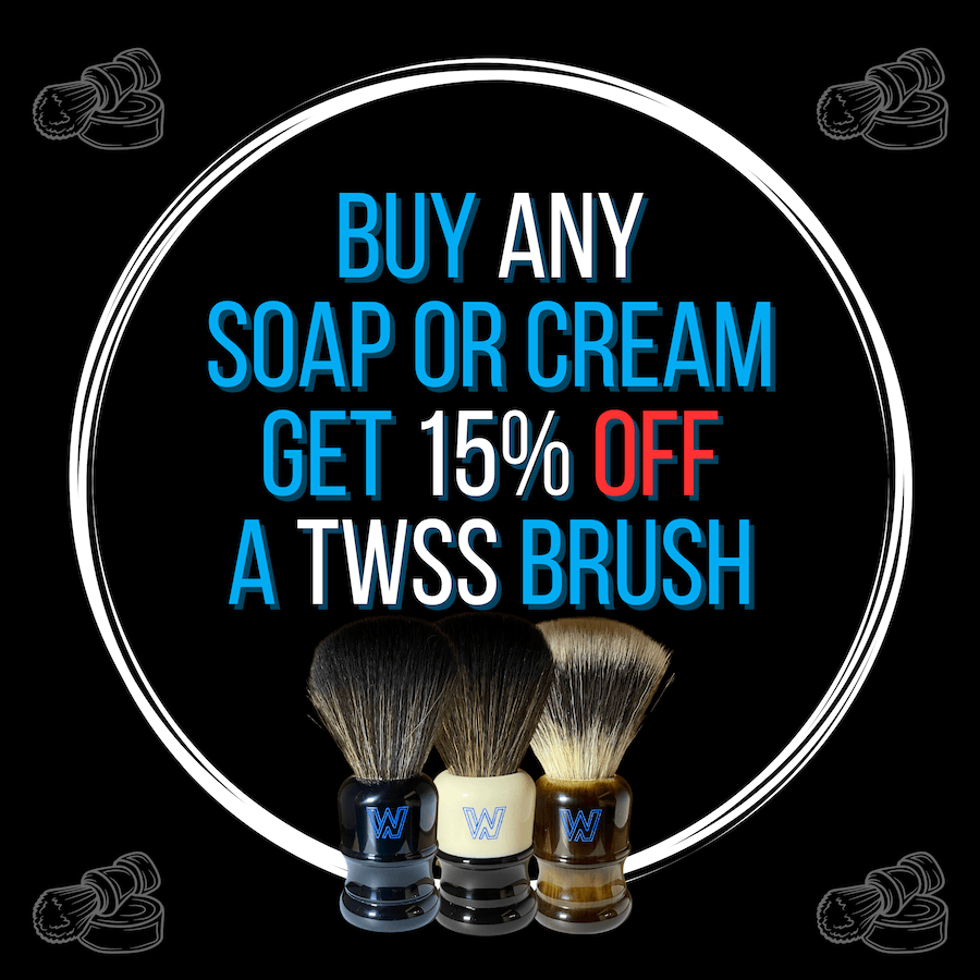 The Wet Shaving Store Faux Horn Synthetic Shaving Brush with G7 Knot - V1
