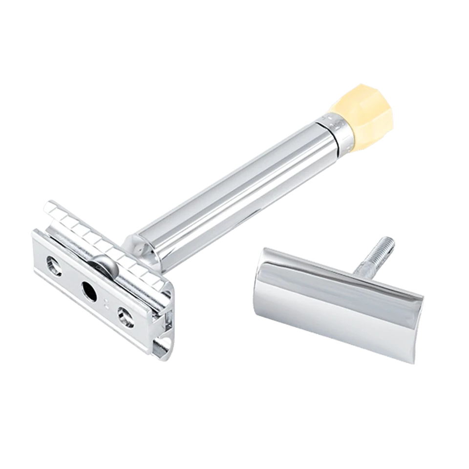 Merkur Progress Adjustable Double Edge Safety Razor, Long Handle
