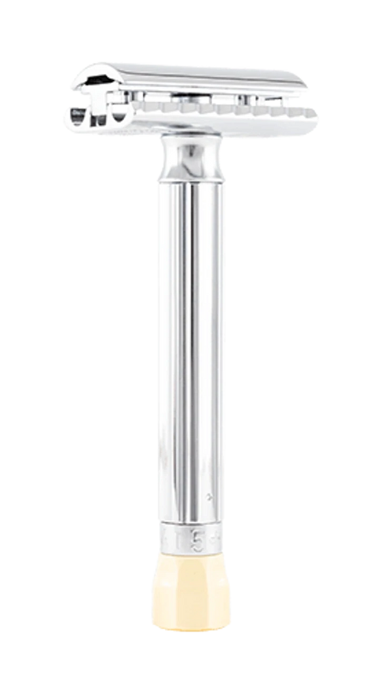 Merkur Progress Adjustable Double Edge Safety Razor, Long Handle