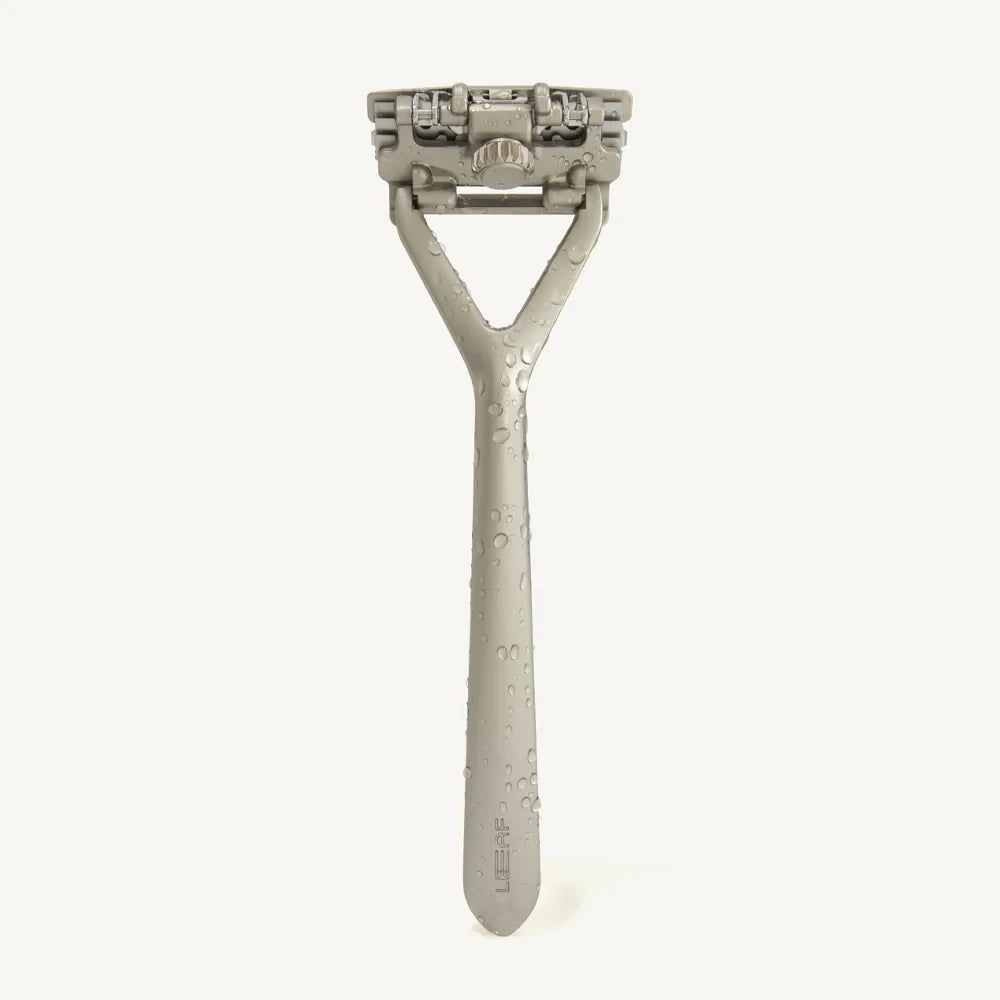 The Leaf Razor, Eco-Friendly, Triple Blade, Pivoting Head - Silver