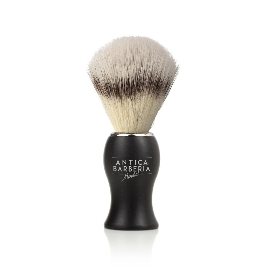 Antica Barberia Mondial Panther Black Brushed Aluminum Shaving Lather Brush