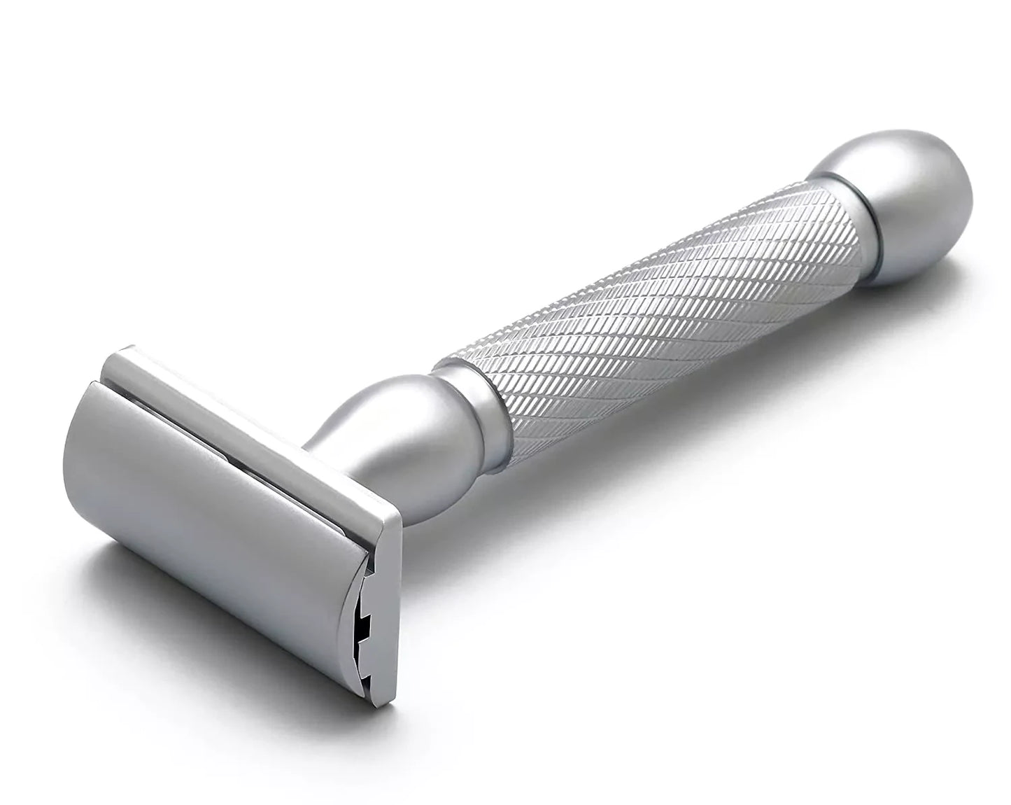 Pearl Shaving Hammer Open Comb and Straight Bar Double Edge Safety Razor, Classic and Traditional Shaving Kit