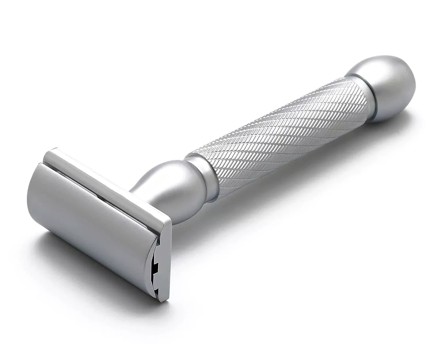 Pearl Shaving Hammer Open Comb and Straight Bar Double Edge Safety Razor, Classic and Traditional Shaving Kit