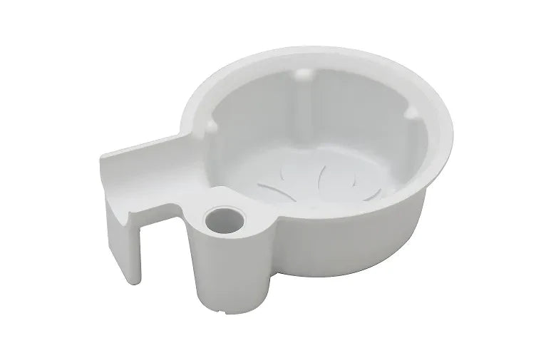 Plastic Shaving Lather Bowl, Traveling Lather Bowl, Bowl for Shaving with Razor and Brush Holder - White