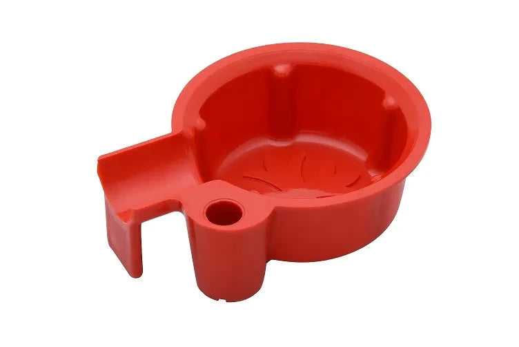 Plastic Shaving Lather Bowl, Traveling Lather Bowl, Bowl for Shaving with Razor and Brush Holder - Red
