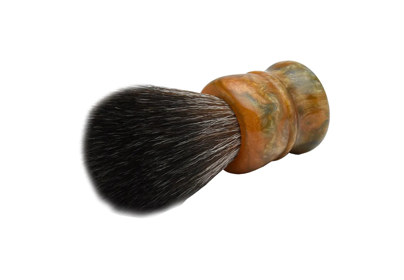 Pearl Shaving Synthetic Shaving Brush with Marble Orange Resin Handle, SBB-97 MO