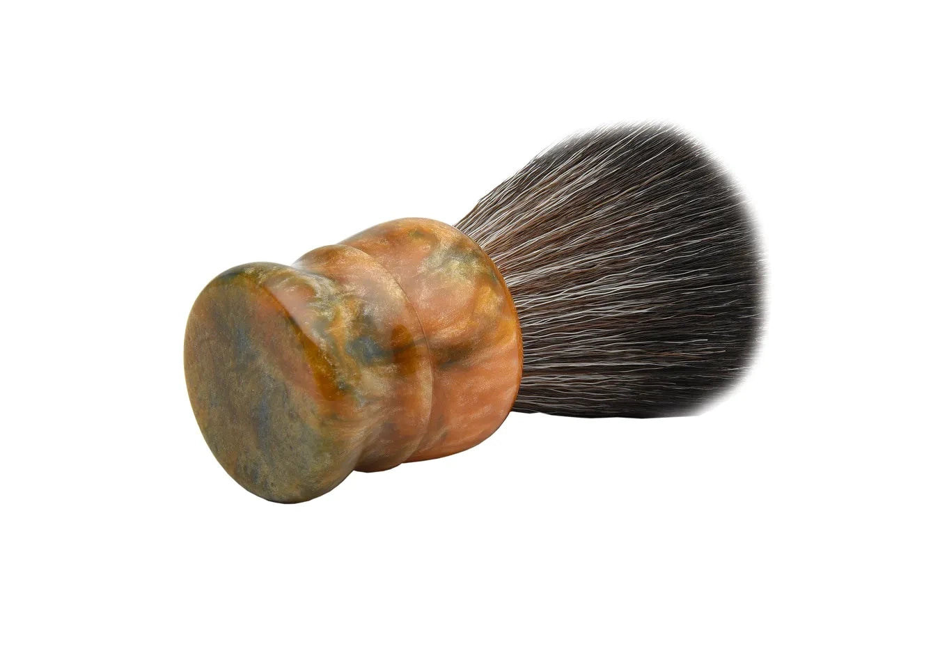 Pearl Shaving Synthetic Shaving Brush with Marble Orange Resin Handle, SBB-97 MO