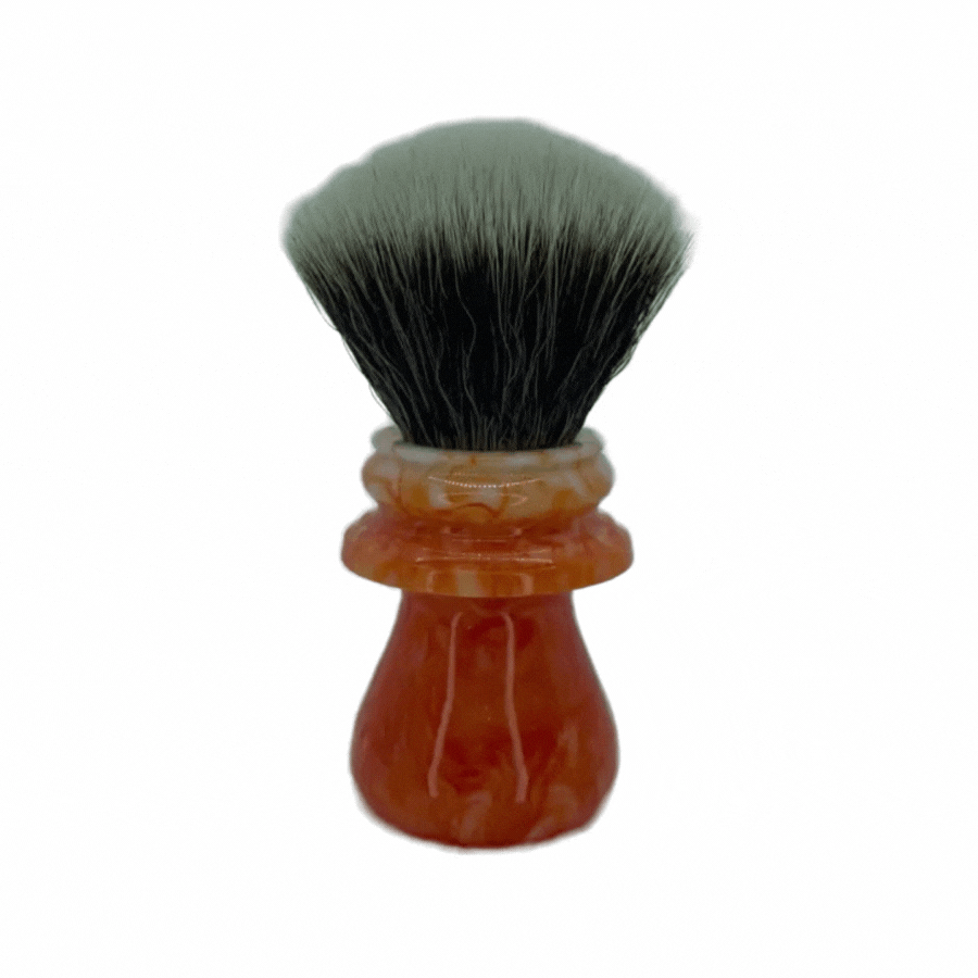 Nameless Workx Deep Flames Hand-Turned Shaving Brush - Premium Synthetic G5C Knot