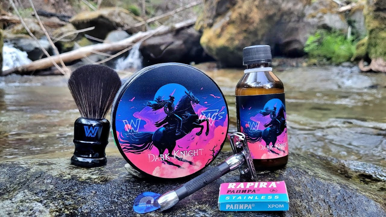 HAGS Dark Knight Artisan Shave Soap, HATHOR Base