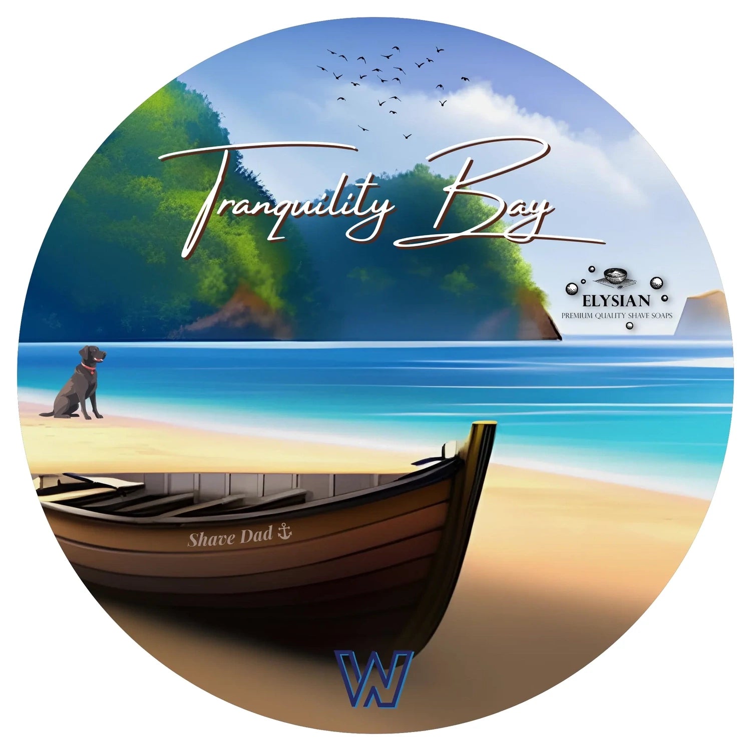 Shave Dad Tranquility Bay Artisan Shave Soap by Elysian Soaps
