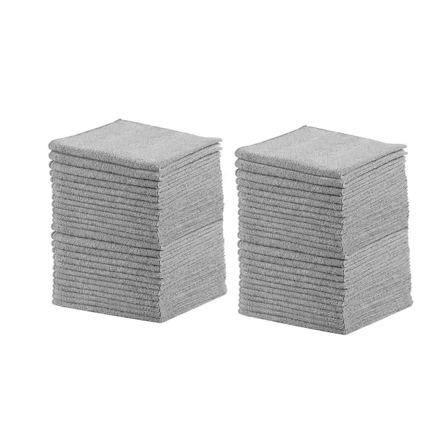 Gray Multi-Purpose Microfiber Towel for Polishing, Cleaning, Wiping