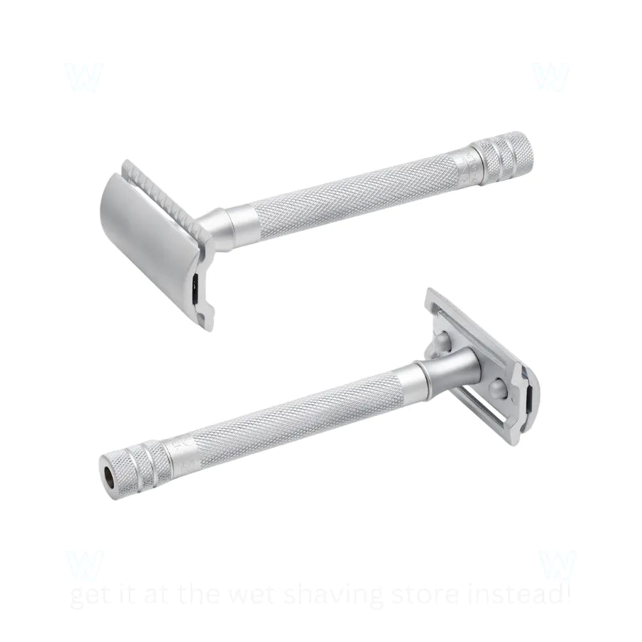 Merkur 22C Matte Chrome Satin Finish Double Edge Safety Razor