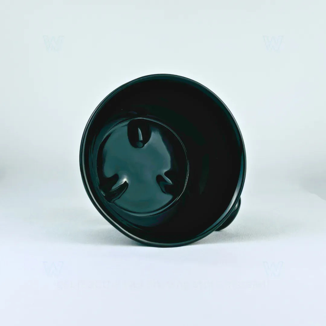 Men Essentials Black Porcelain Apothecary Shaving Mug