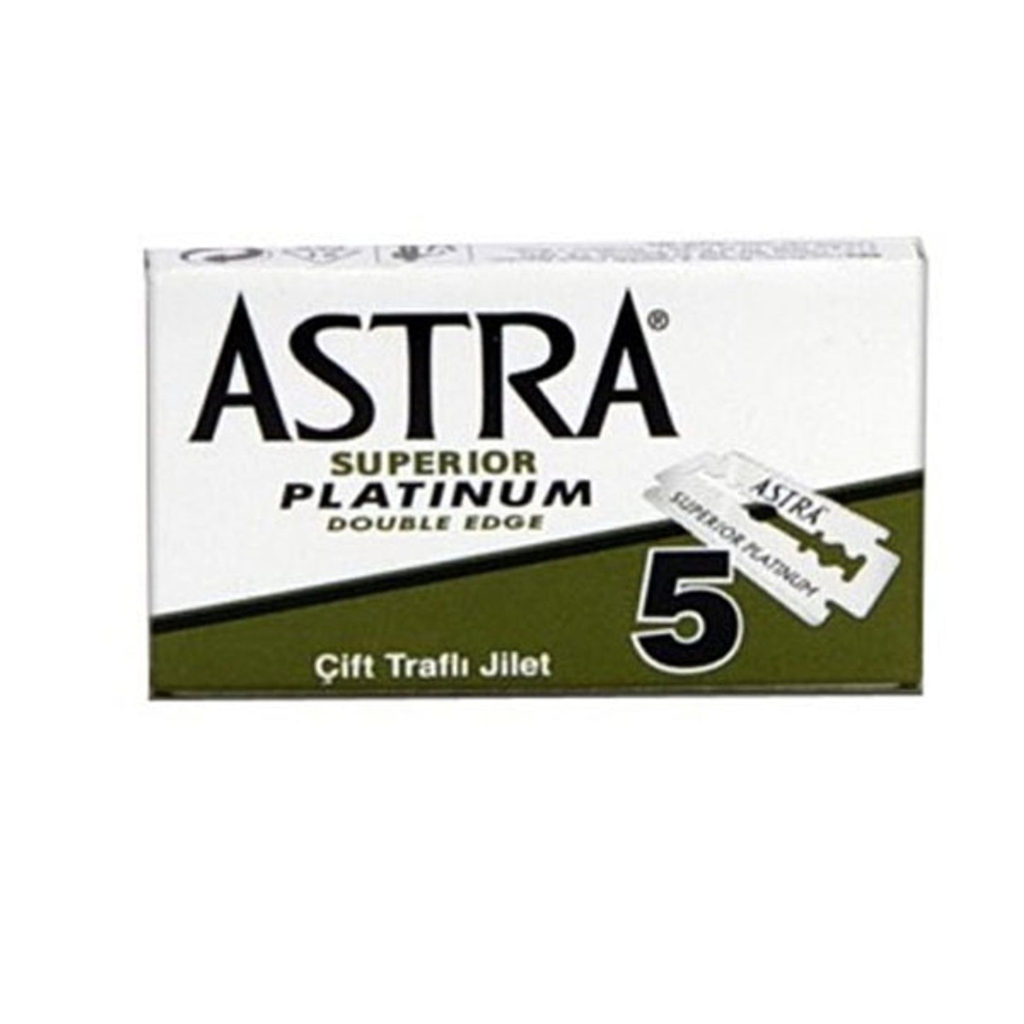 Astra Superior Platinum Double Edge Razor Blades, 5 Count