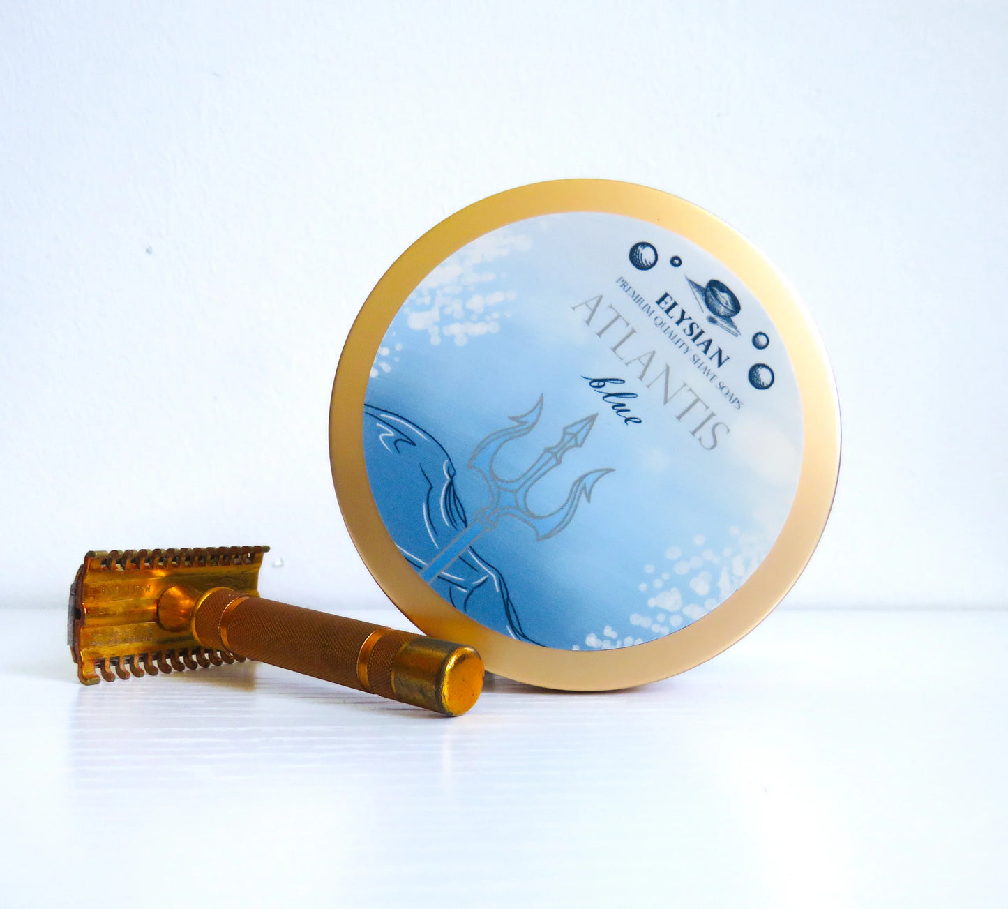 Elysian Soap Atlantis Blue Luxury Shaving Soap