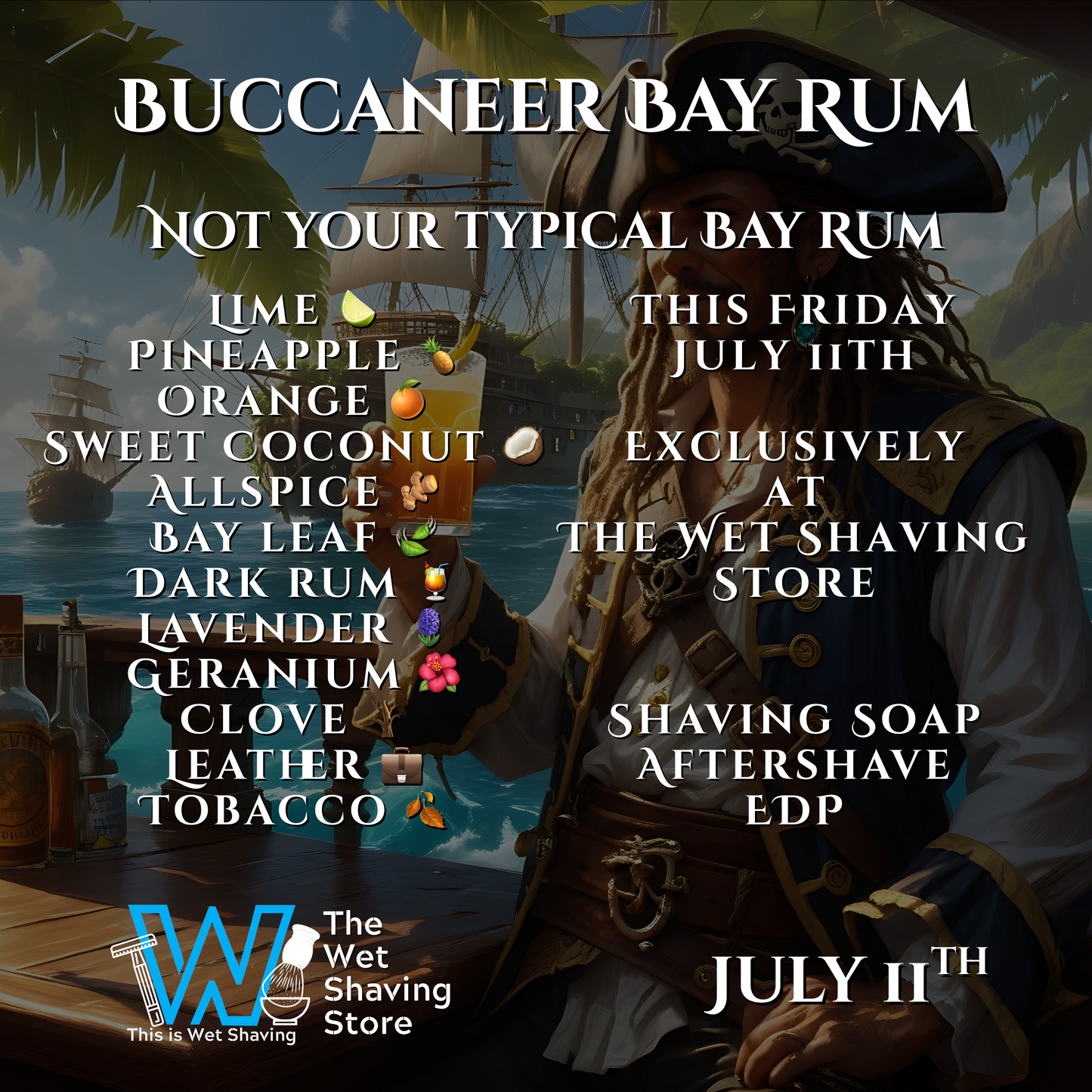 Buccaneer Bay Rum Ultra Premium Solid Shaving Cream