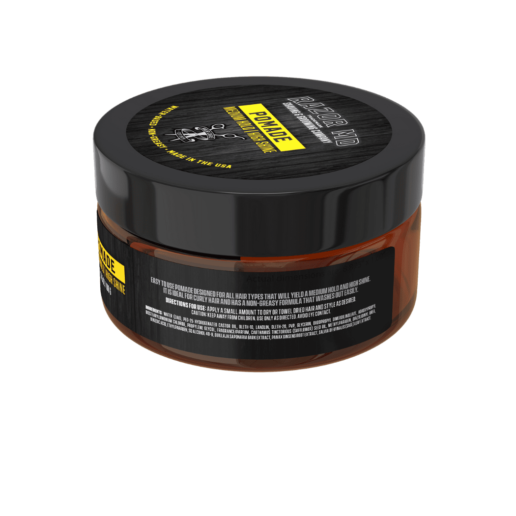 RAZOR MD Hair Styling Pomade - Water Based  - 3.75oz - MADE IN USA