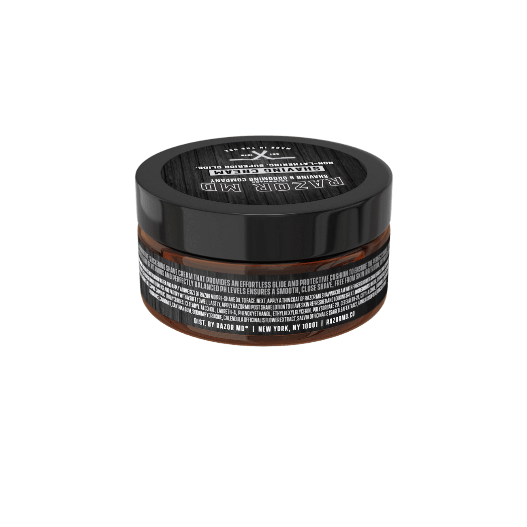 RAZOR MD Shave Cream - Sandalwood (non-lathering) 8oz - MADE IN USA