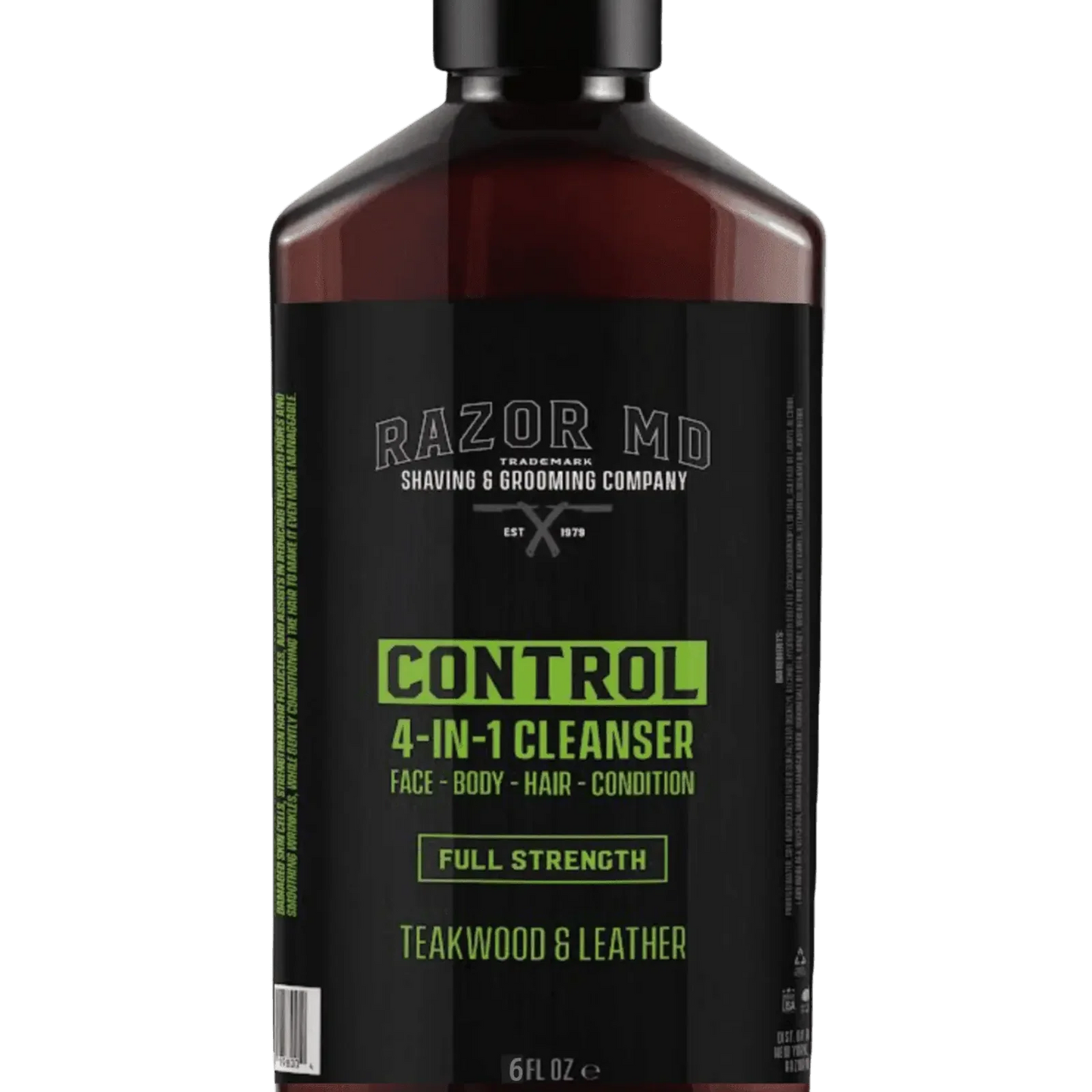 RAZOR MD 4-in-1 CONTROL WASH for FACE - BODY - HAIR - CONDITION - 6oz - MADE IN USA