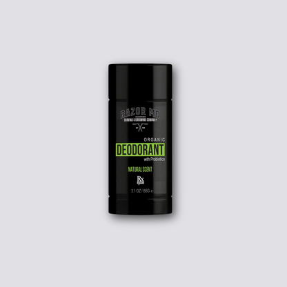 RAZOR MD Organic, Aluminum-Free Deodorant with Probiotics - 3.1 oz - MADE IN USA
