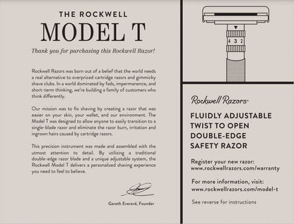 Rockwell T2 Adjustable Double Edge Razor