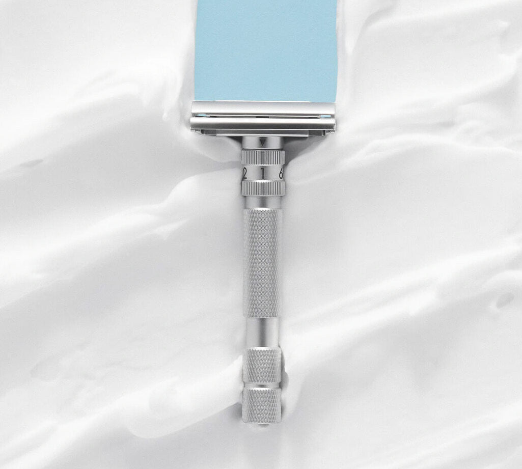Rockwell T2 Adjustable Double Edge Razor - Brushed Chrome