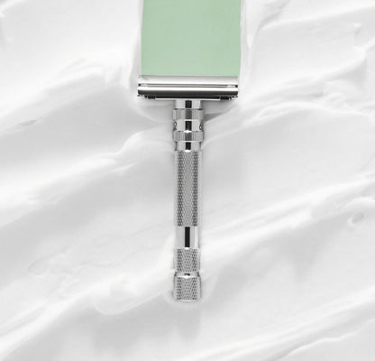 Rockwell T2 Adjustable Double Edge Razor - White Chrome