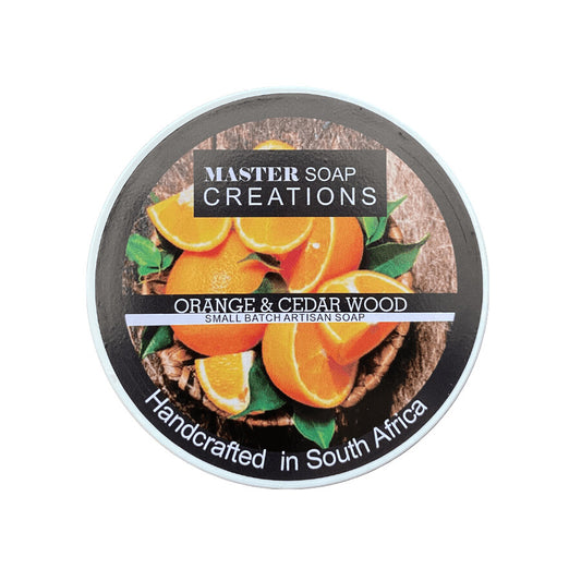 Master Soap Creations Orange & Cedar Wood Artisan Shaving Soap