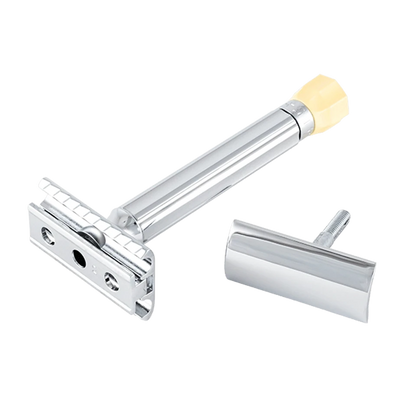 Merkur Progress Adjustable Double Edge Safety Razor, Long Handle