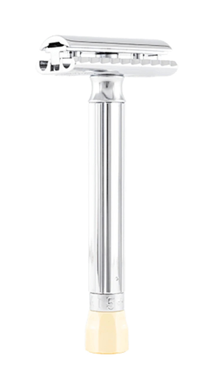 Merkur Progress Adjustable Double Edge Safety Razor, Long Handle