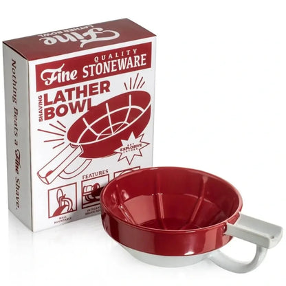 Fine Accoutrements Lather Bowl - Red & White