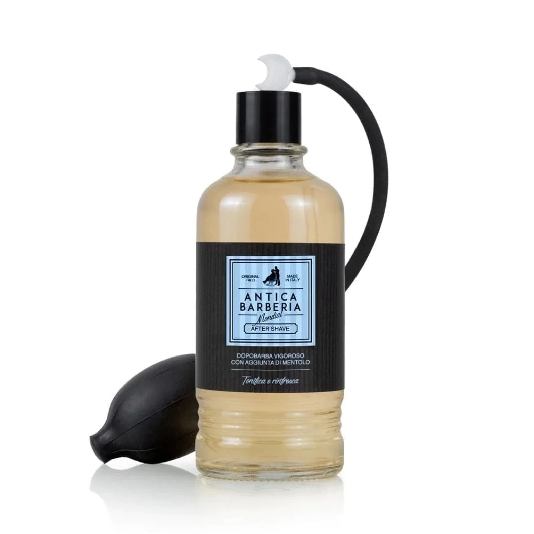 Antica Barberia Mondial Professional Original Talc Vigoroso 400ml Aftershave with Atomizer