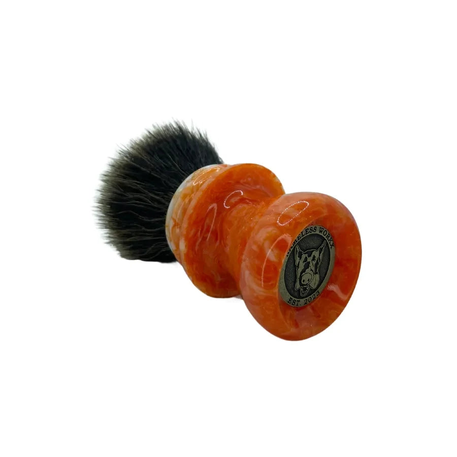 Nameless Workx Deep Flames Hand-Turned Shaving Brush - Premium Synthetic G5C Knot