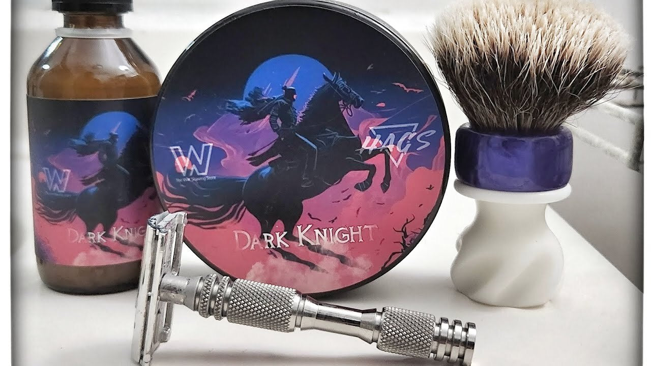 HAGS Dark Knight Artisan Shave Soap, HATHOR Base