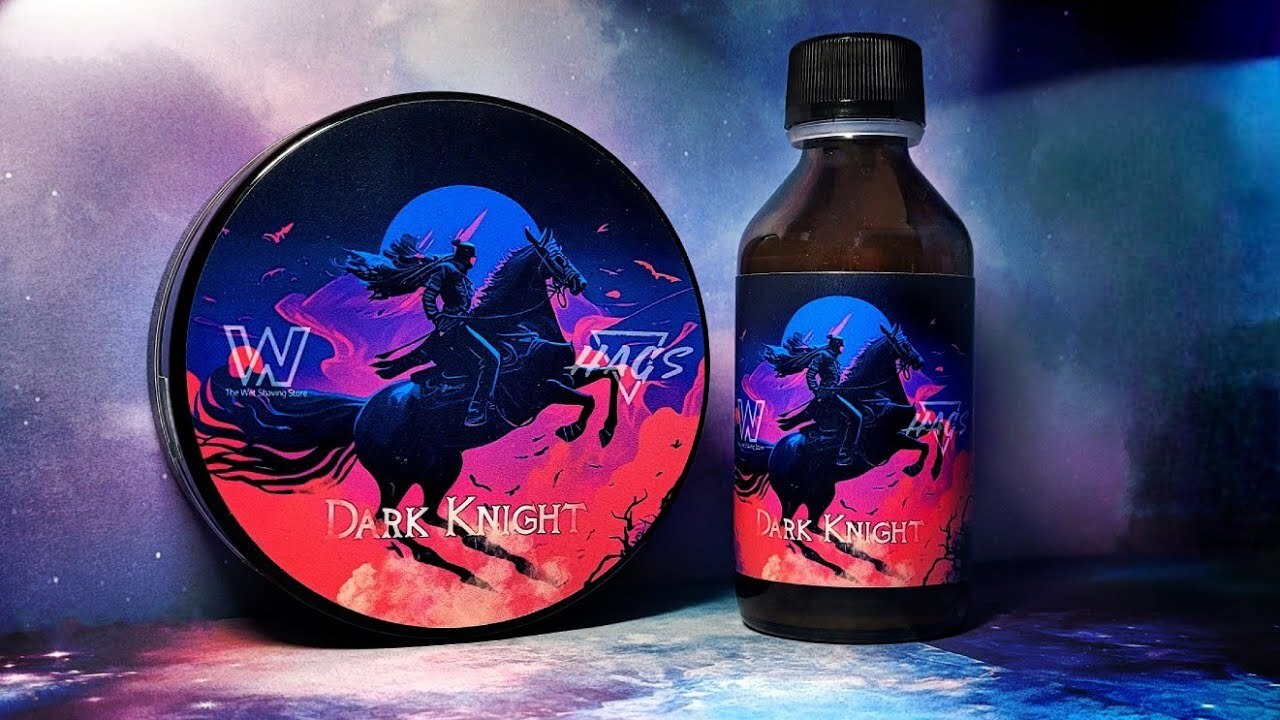 HAGS Dark Knight Artisan Shave Soap, HATHOR Base