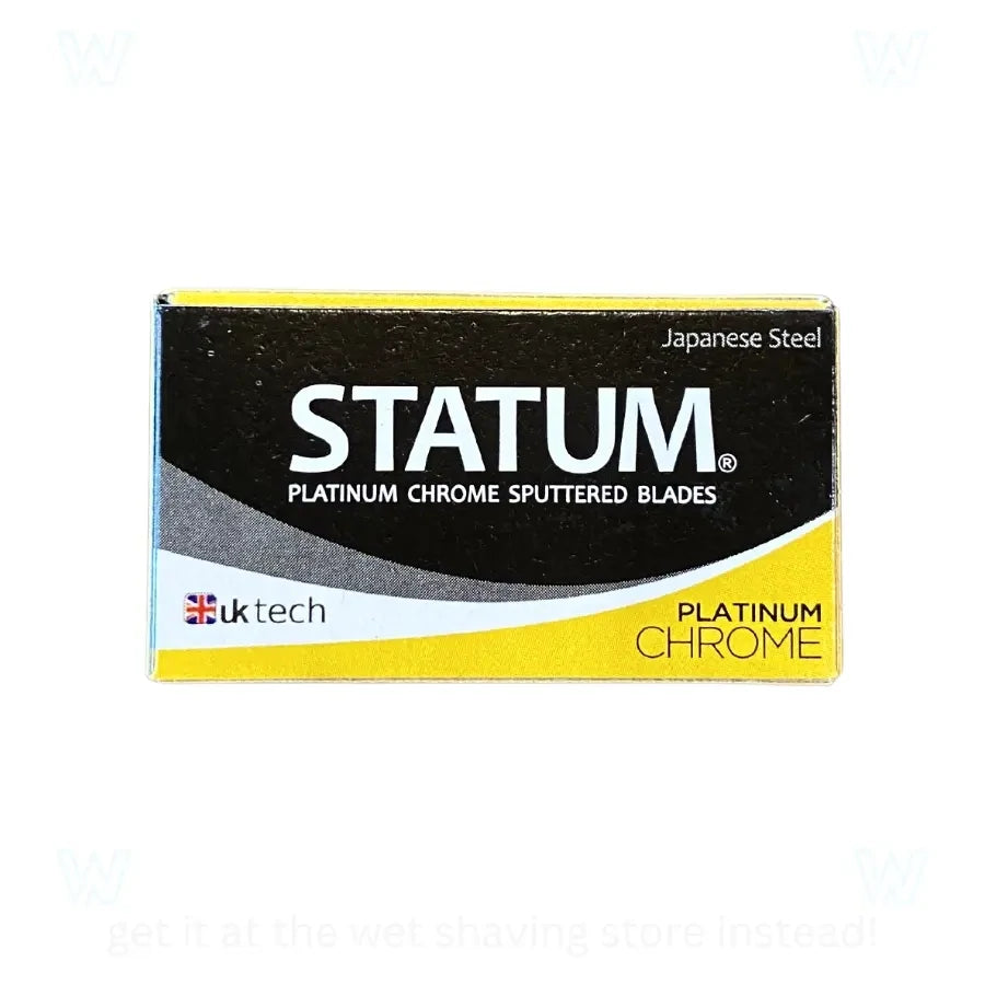 Statum Platinum Chrome Sputtered Double Edge Razor Blades, 10 Count