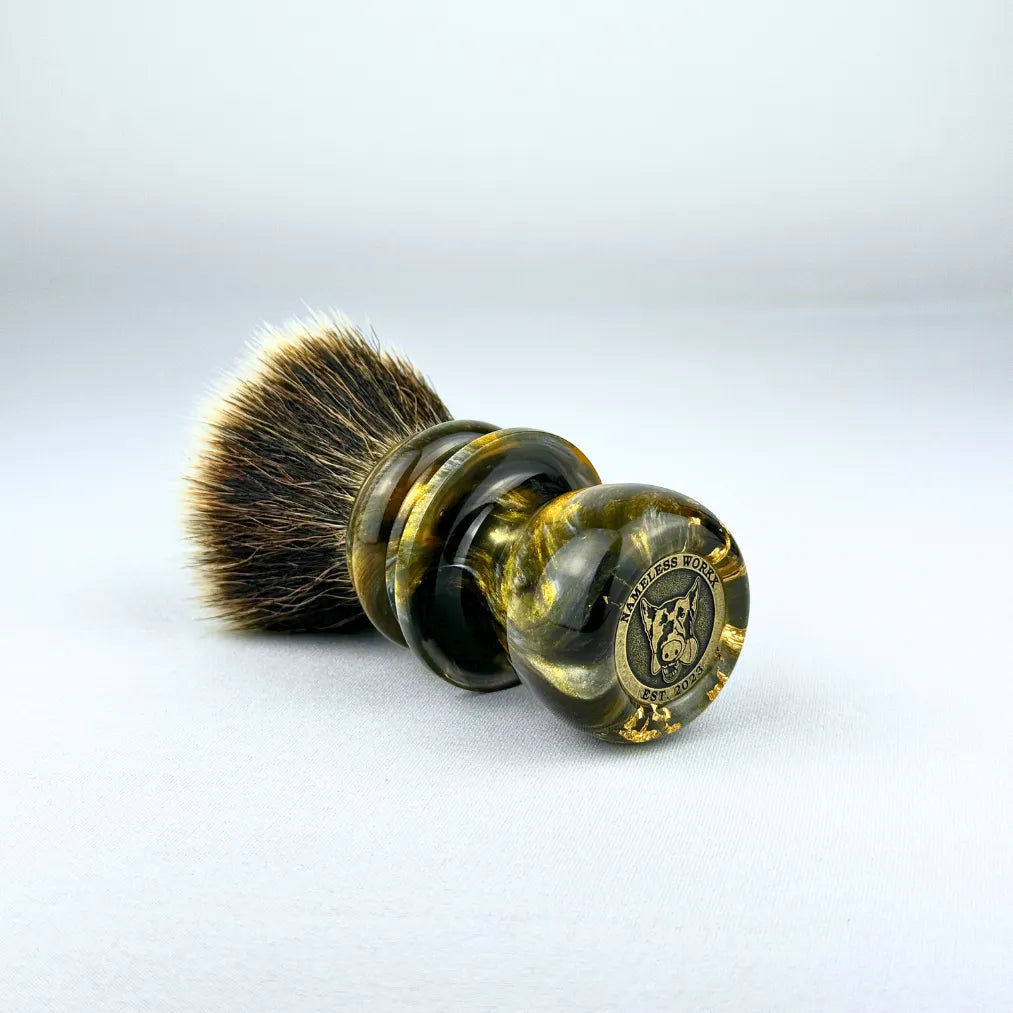 Nameless Workx 24-0023 Hand-Turned Shaving Brush - Premium Synthetic G5C Knot