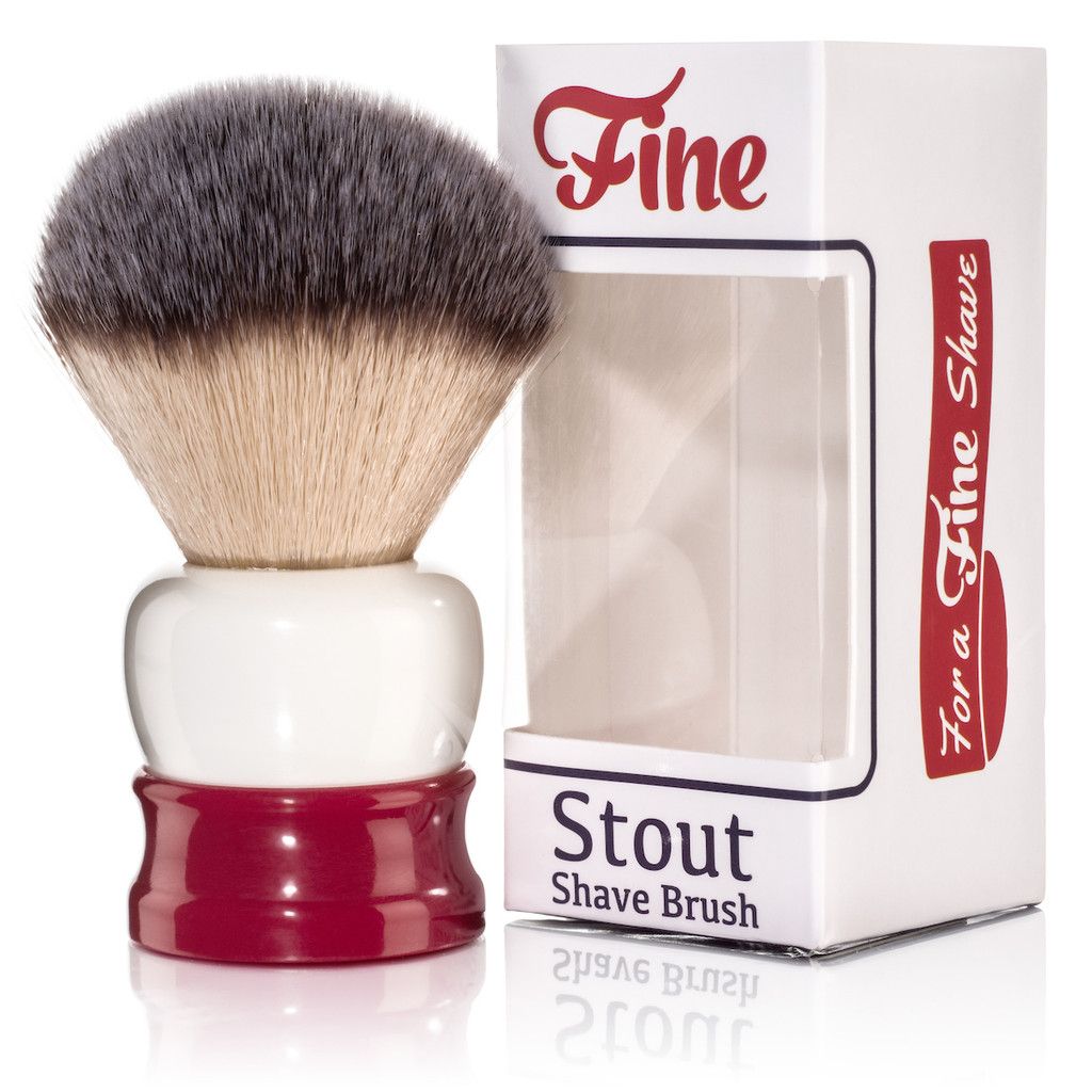 Fine Accoutrements Stout Shaving Brush Crimson/Ivory