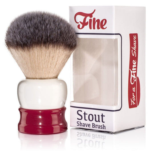 Fine Accoutrements Stout Shaving Brush Crimson/Ivory