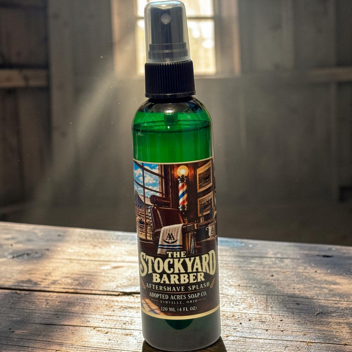 Adopted Acres The Stockyard Barber aftershave splash 120ml bottle