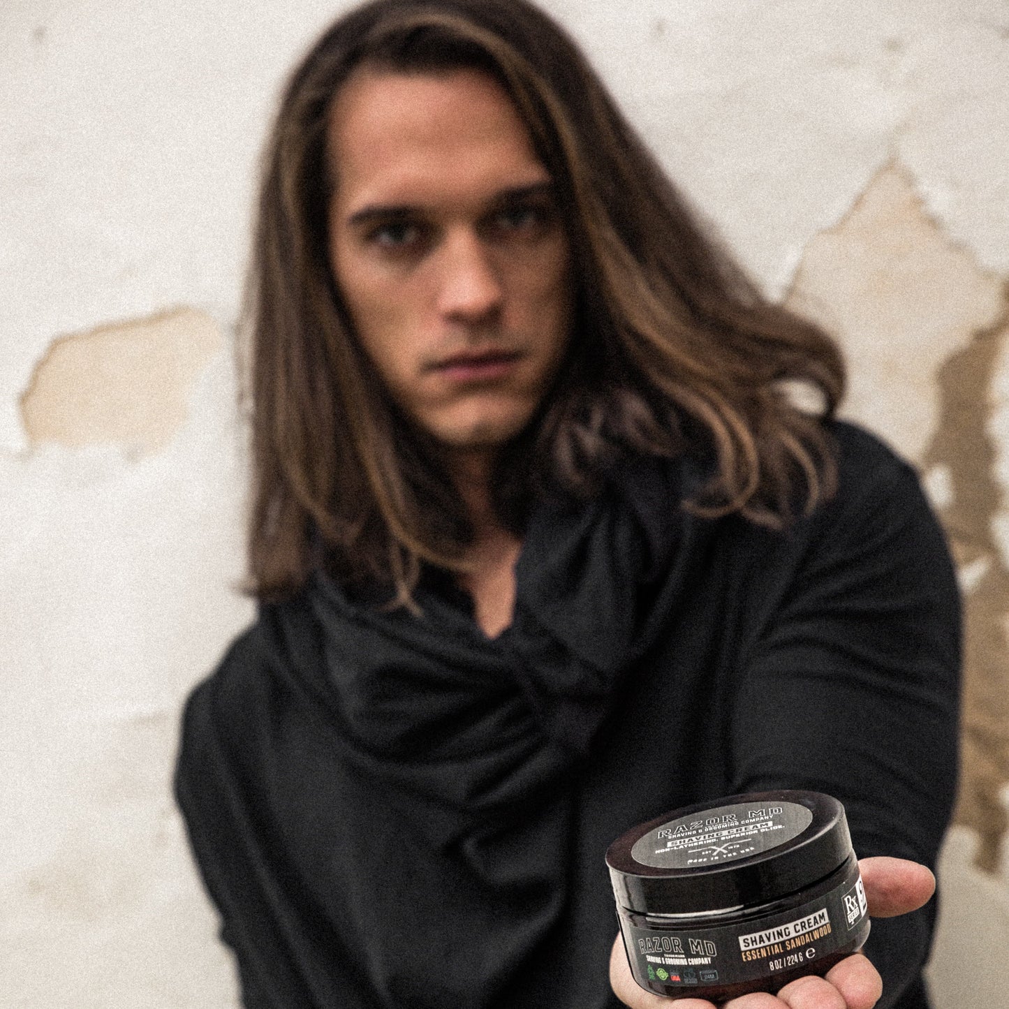 RAZOR MD Shave Cream - Sandalwood (non-lathering) 8oz - MADE IN USA