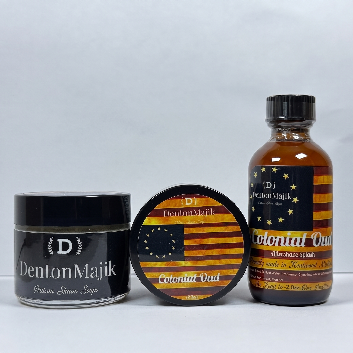 Denton Majik Colonial Oud Shave Soap & Aftershave Set