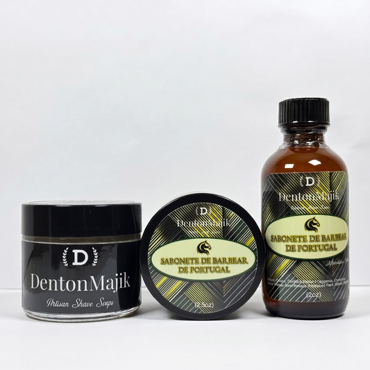 Denton Majik Sabonete de Barbear de Portugal Shave Soap & Aftershave Set