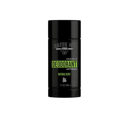 RAZOR MD Organic, Aluminum-Free Deodorant with Probiotics - 3.1 oz - MADE IN USA