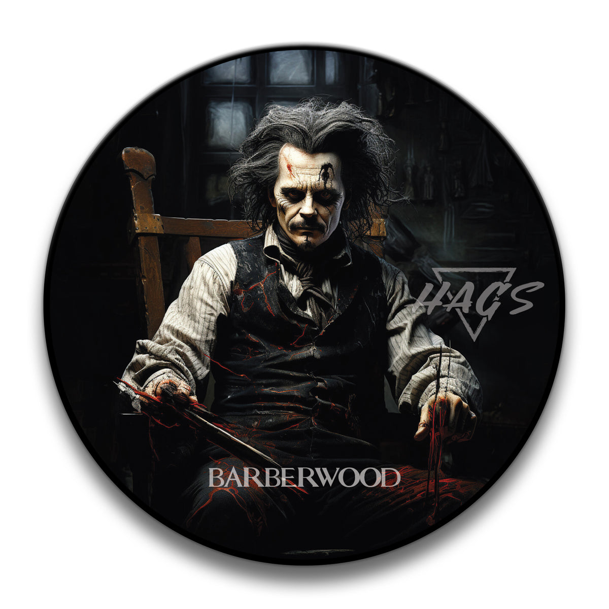 HAGS Barberwood Shaving Soap, 4 oz jar